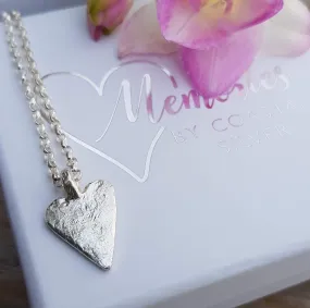 Ashes into Silver 'Endless Love Heart' Belcher Necklace