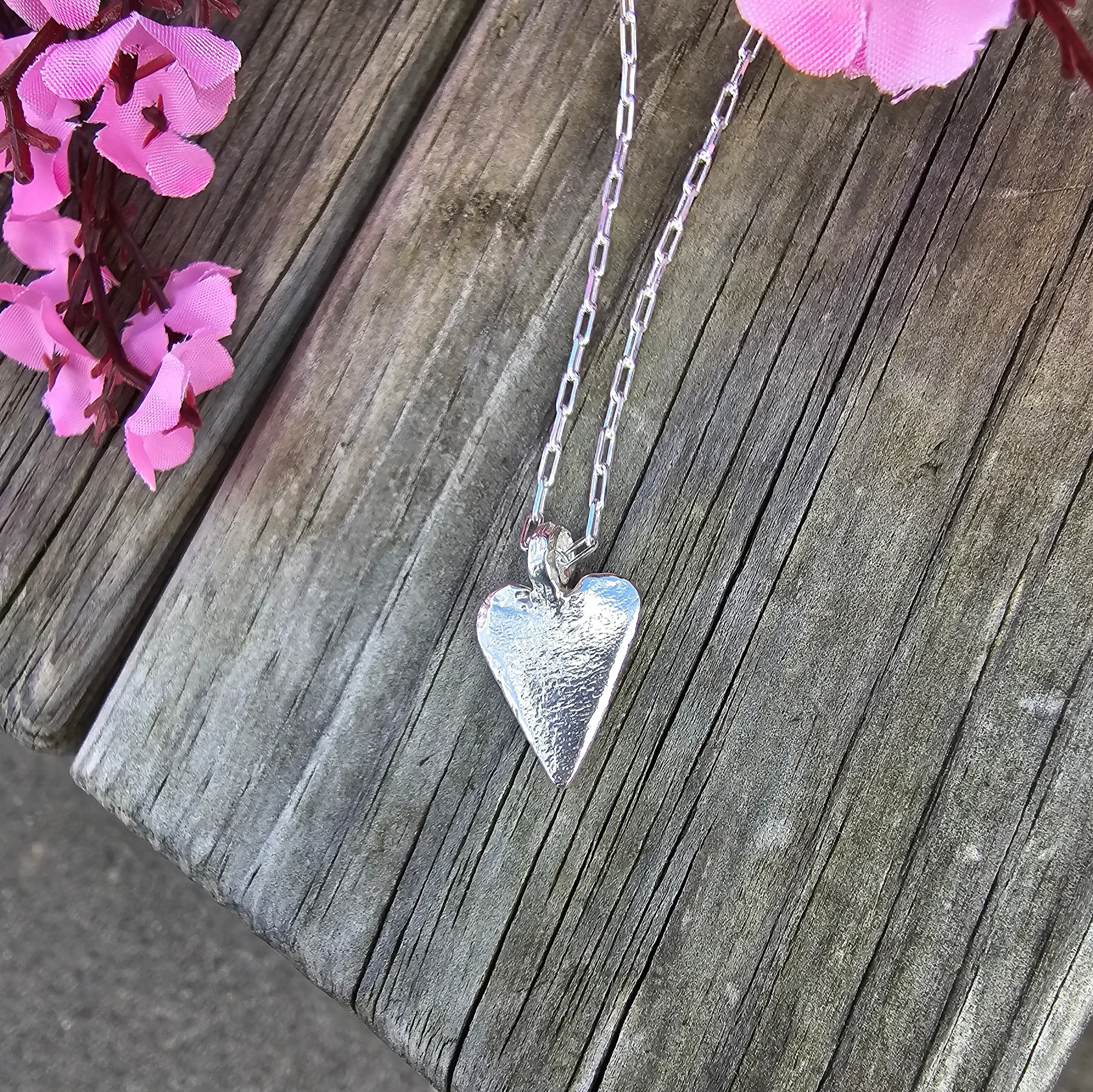 Ashes into Silver 'Endless Love Heart' Long Link Necklace