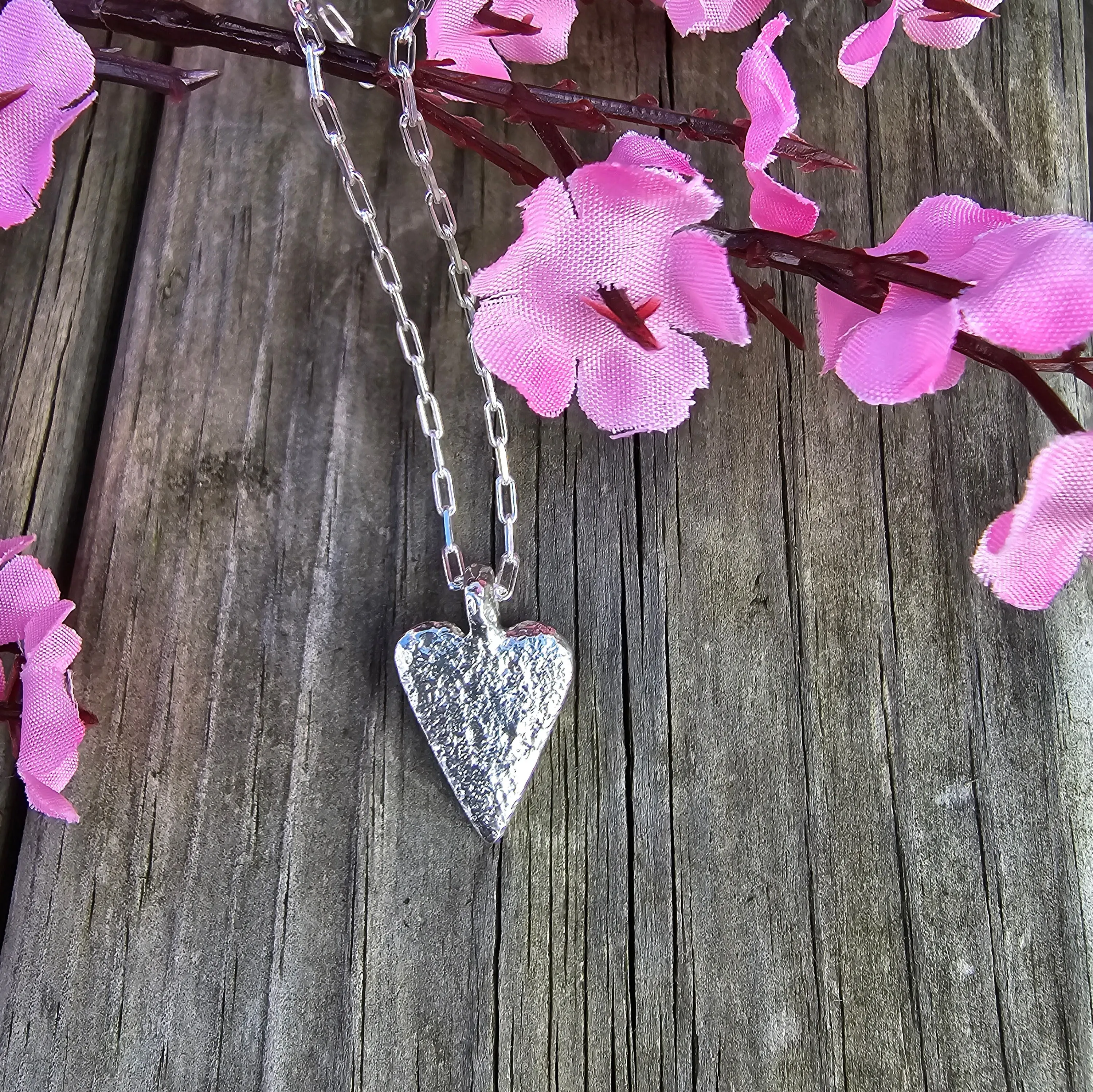 Ashes into Silver 'Endless Love Heart' Long Link Necklace