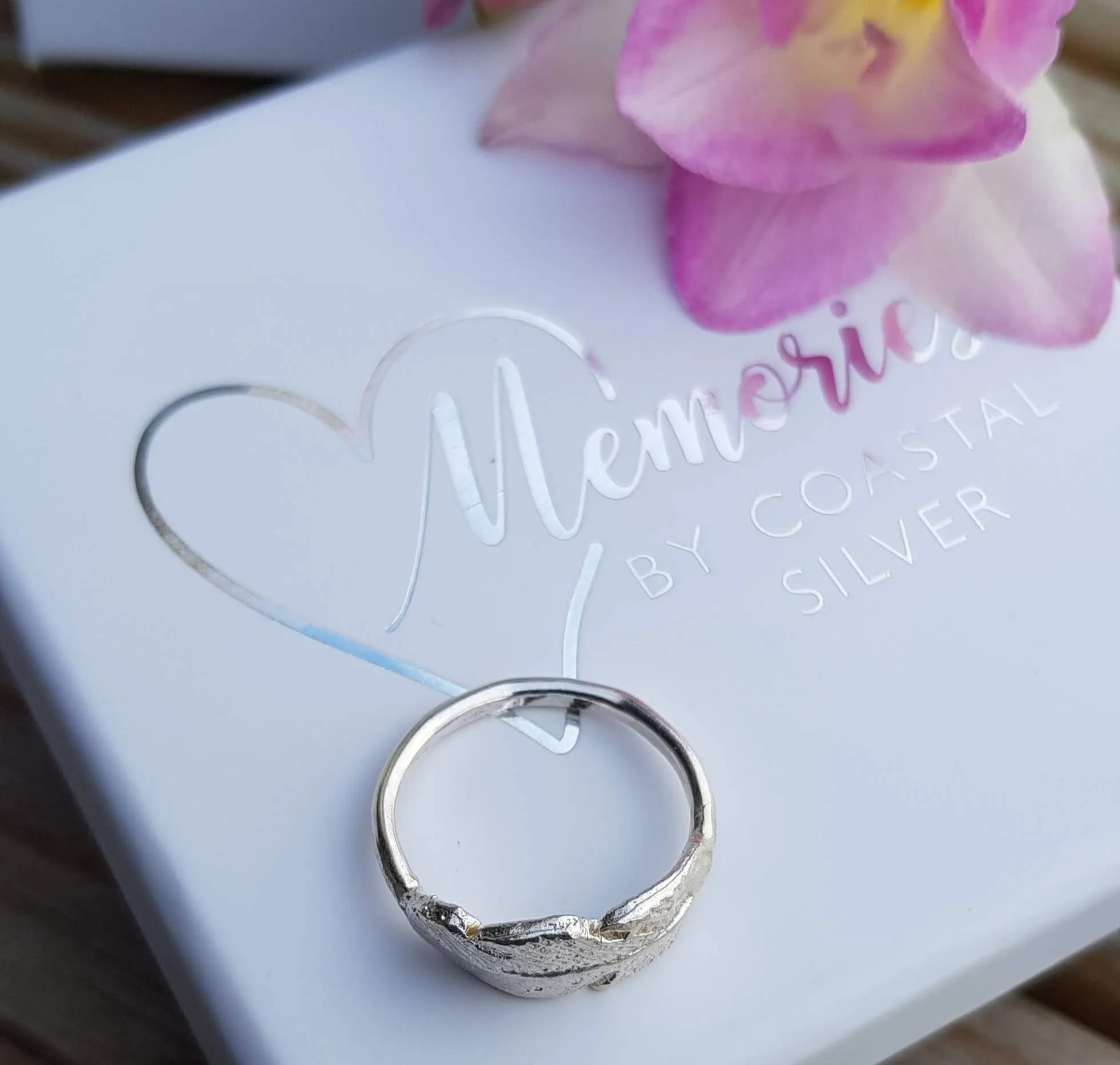 Ashes Into Silver 'Feather'  Ring