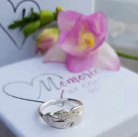 Ashes Into Silver 'Feather'  Ring