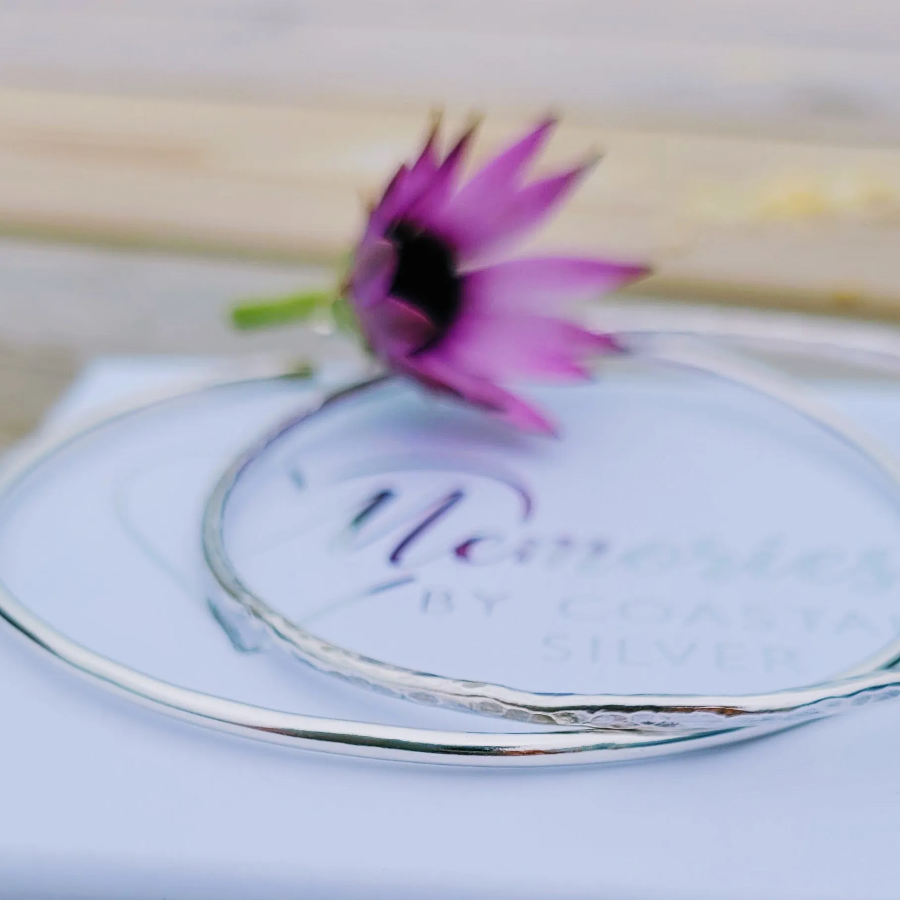 Ashes Into Silver 'Forget Me Not' Bangle