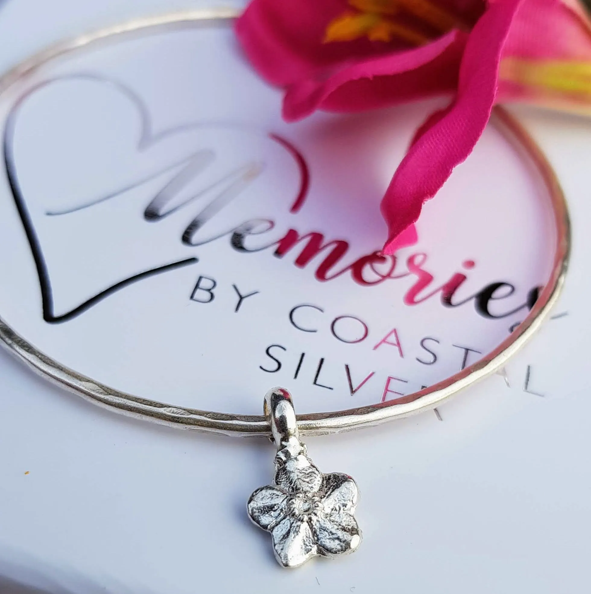 Ashes Into Silver 'Forget Me Not' Bangle