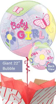 Baby Girl Butterflies Balloon Gift