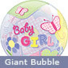 Baby Girl Butterflies Balloon Gift