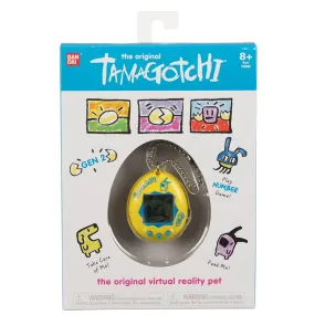 Bandai - The Original Tamagotchi (Gen 2) Yellow with Blue Portable Electronic Game (42812) LOW STOCK