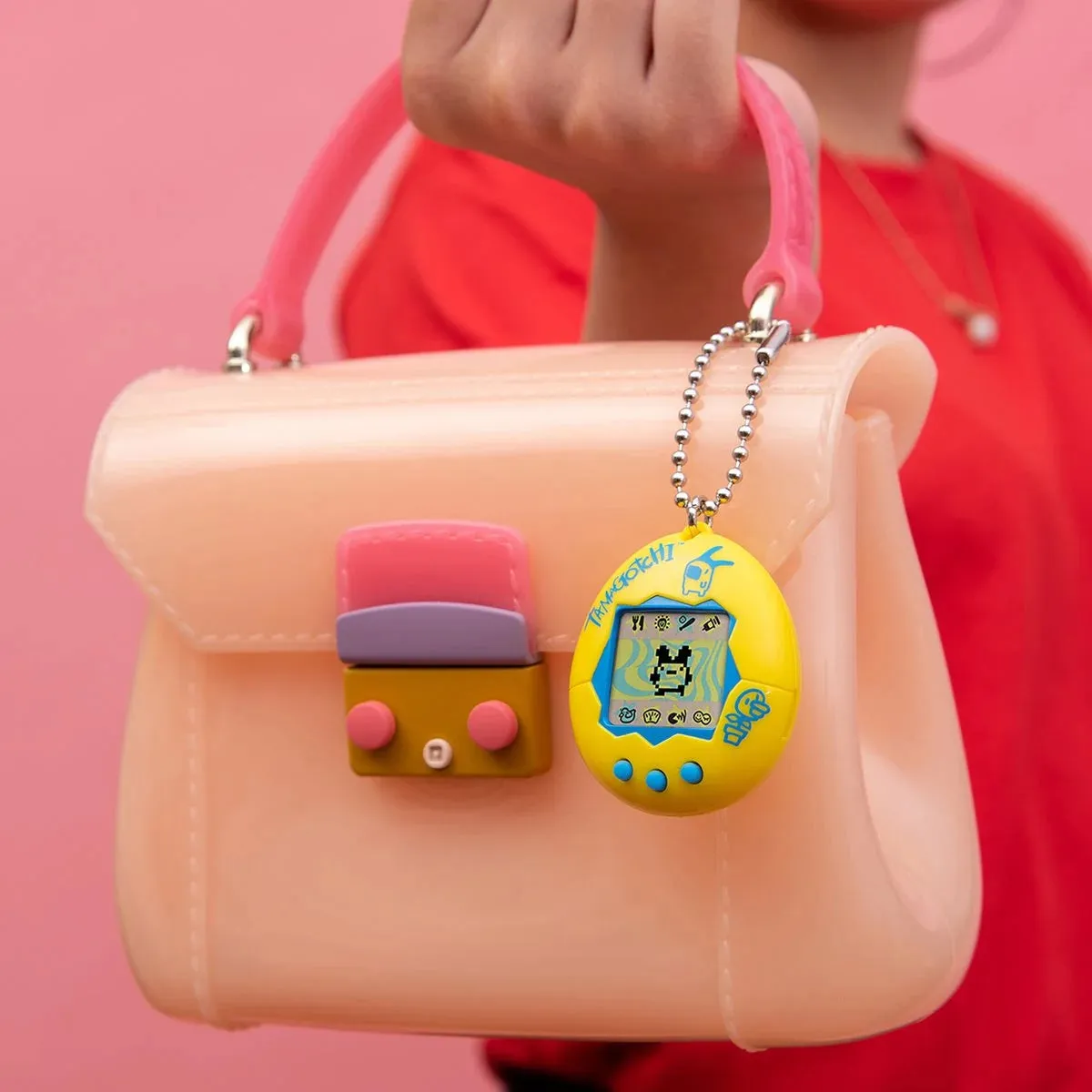 Bandai - The Original Tamagotchi (Gen 2) Yellow with Blue Portable Electronic Game (42812) LOW STOCK