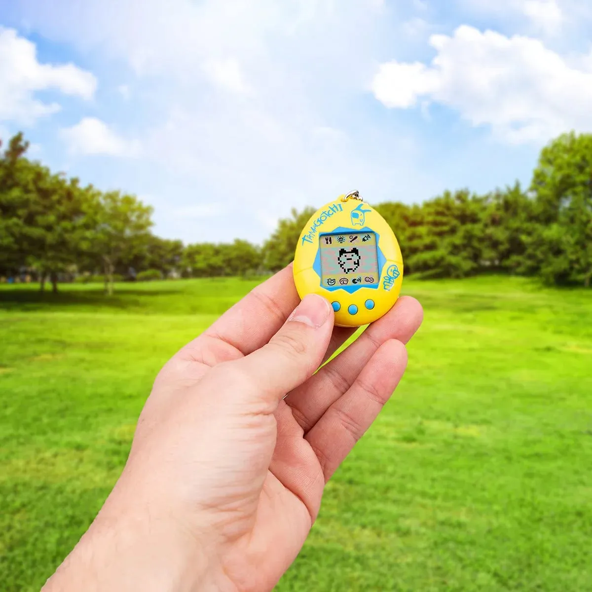 Bandai - The Original Tamagotchi (Gen 2) Yellow with Blue Portable Electronic Game (42812) LOW STOCK