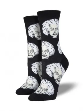 Black and White Einstein Socks (Women's)