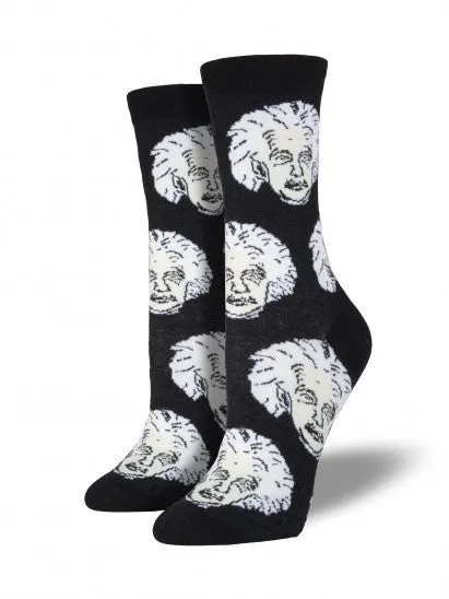 Black and White Einstein Socks (Women's)