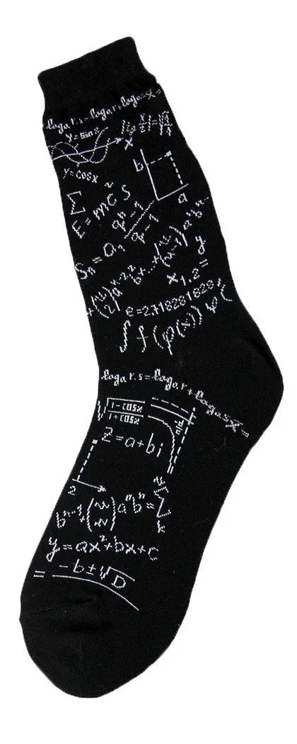 Black and White Math Genius Socks (Women's)