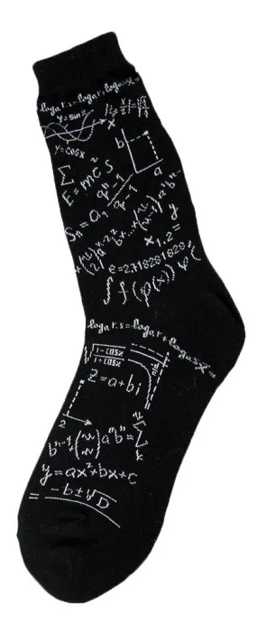 Black and White Math Genius Socks (Women's)