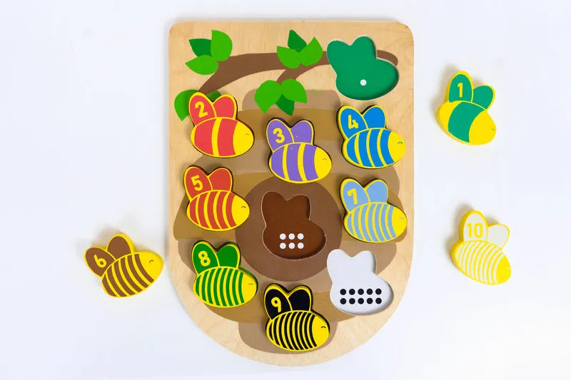 Chunky Wooden Puzzle 123 Bee