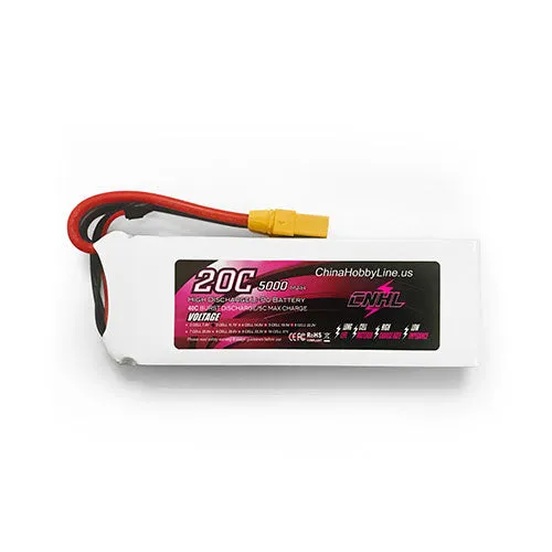 CNHL 5000mAh 11.1V 3S 20C Lipo Battery with XT90 Plug