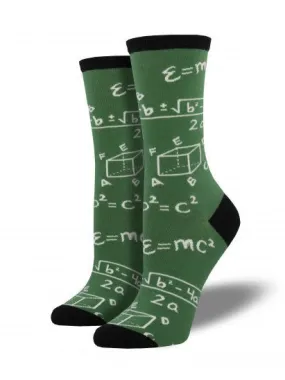 Green Math Socks (Women's)