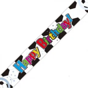 Happy Birthday Football (Soccer) Foil Banner