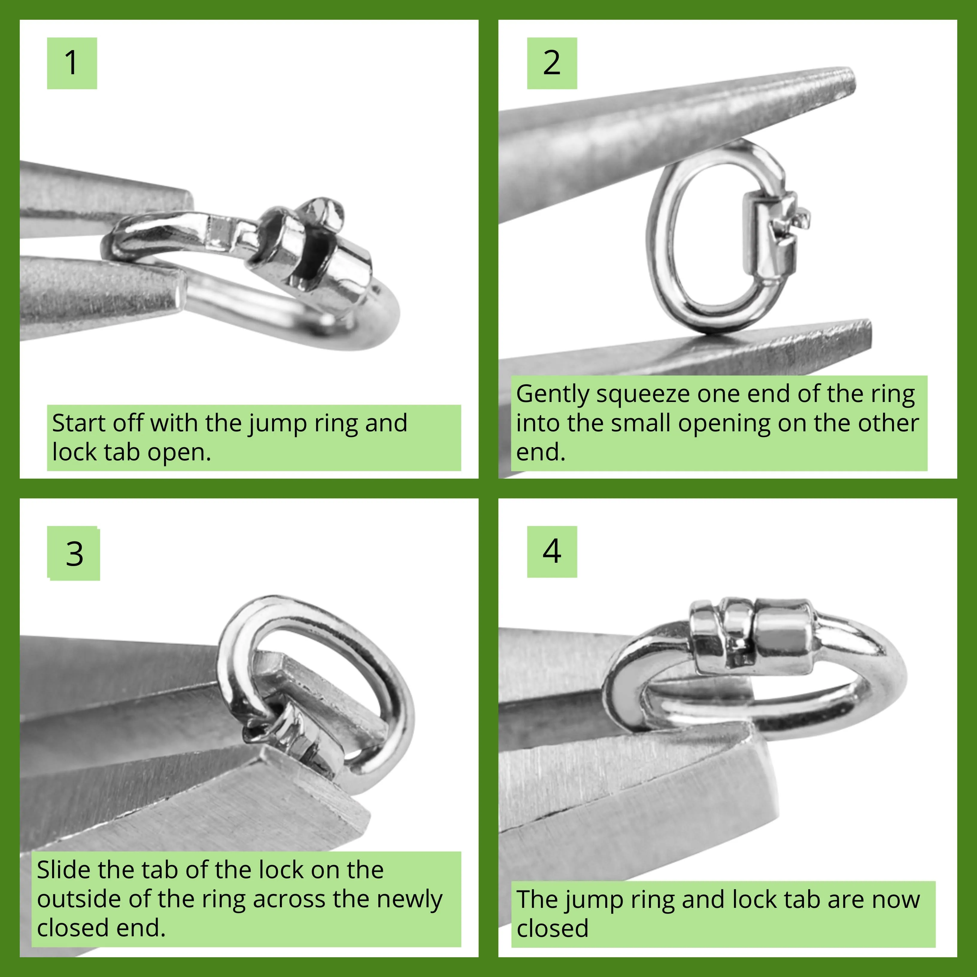 Jump Ring, Link-Lock Oval 6x4mm 15 Gauge Thick, Sterling Silver (1 Piece)
