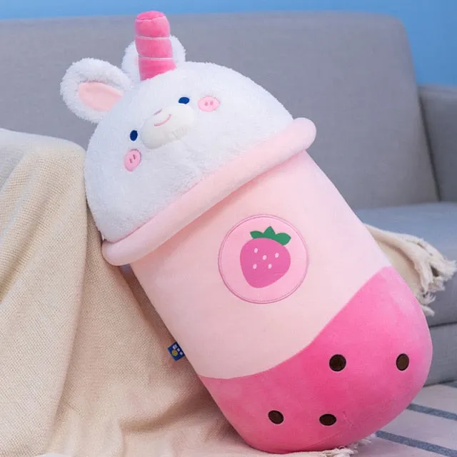 Kawaii Bubble Tea Bunny Bear Lid Plushie