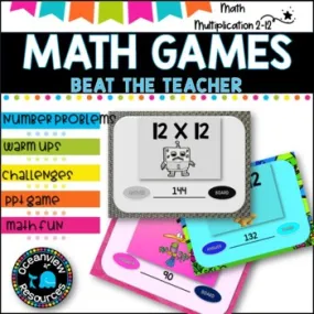 multiplication games 2 - 12 x tables l PowerPoint Game l BEAT THE TEACHER