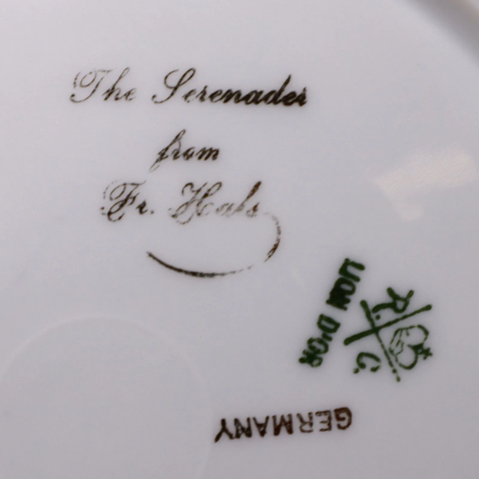 RC Rosenthal Lion D-or The Serenade of Fr Heals 8" Lunch Plate Blue Gold 1891-06