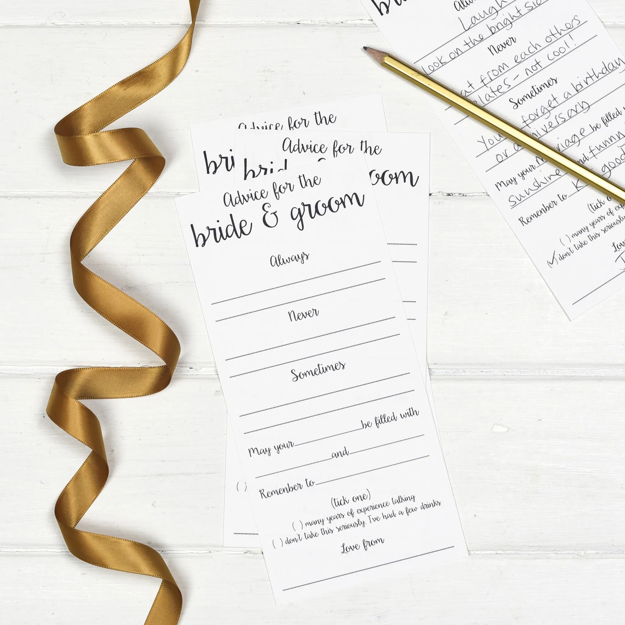Wedding Advice Cards